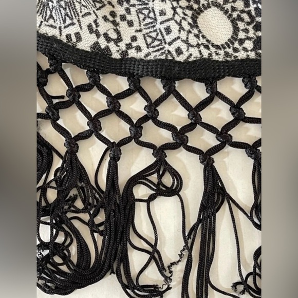 CHICO’S Woman’s Short Sleeve Open Cardigan with Fringe size XS - Picture 6 of 8